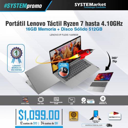 NOTEBOOK LENOVO RYZEN 7 TOUCH