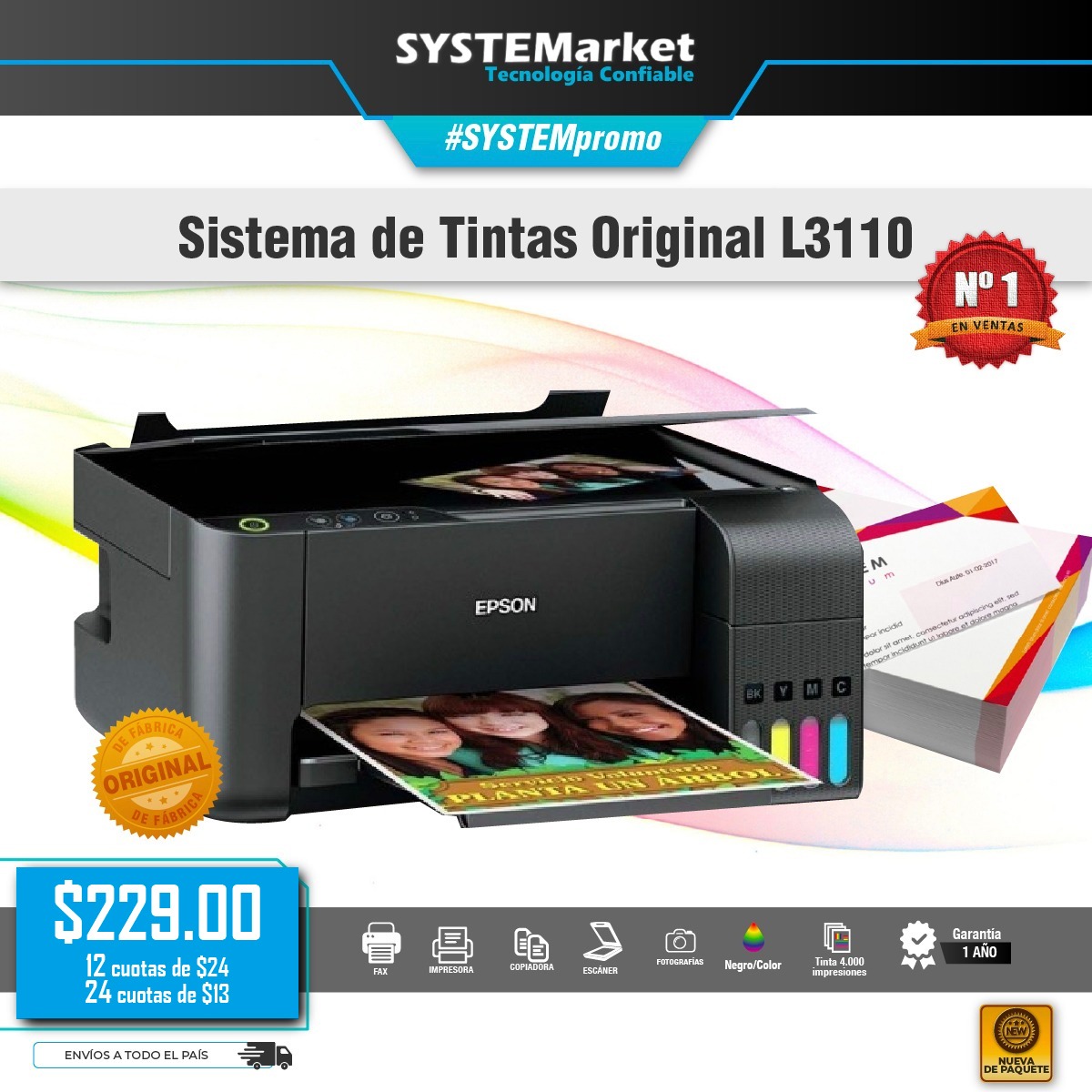 IMPRESORA EPSON MULTIFUNCION L3110 - SYSTEMarket
