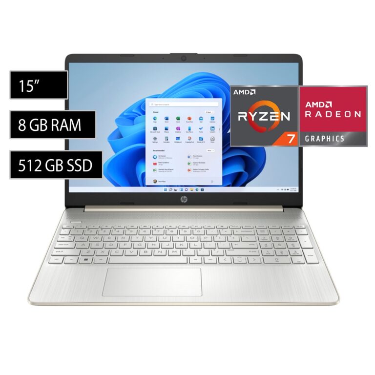 PortÁtil Hp 15 Ef2505la Amd Ryzen 7 5700u Memoria 16gb512gb Ssdpantalla 156″ Windows 11 6801