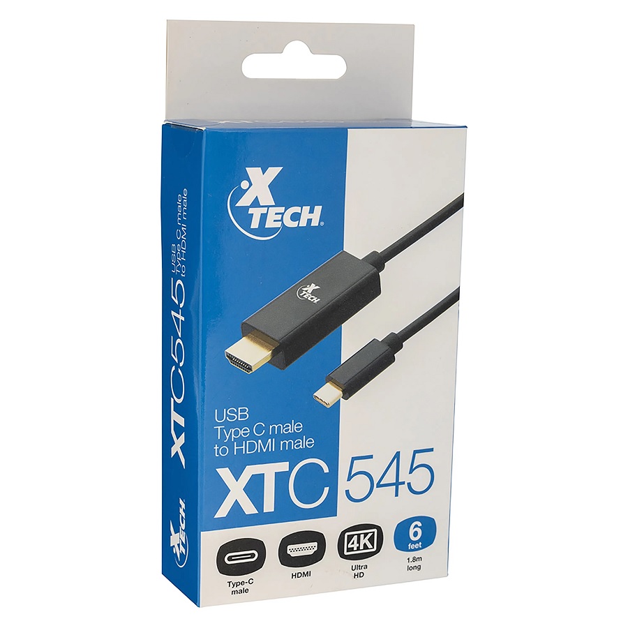 CABLE XTECH XTC-545 USB TIPO C MACHO A HDMI HEMBRA - SYSTEMarket