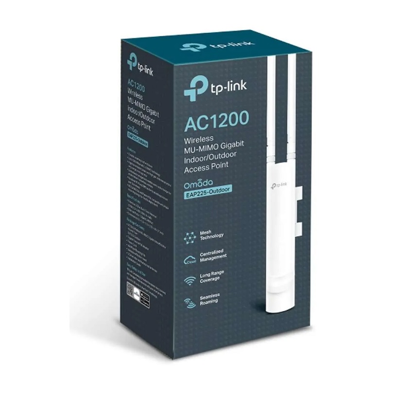 ACCESS POINT TPLINK EAP225 INALAMBRICO MU-MIMO AC1200 DE EXTERIOR-INTERIOR