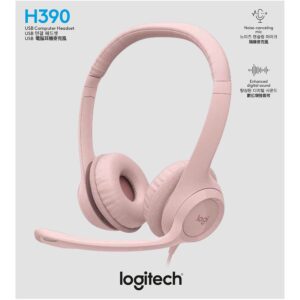 HEADSET LOGITECH H390 USB CANCELACION DE RUIDO PINK