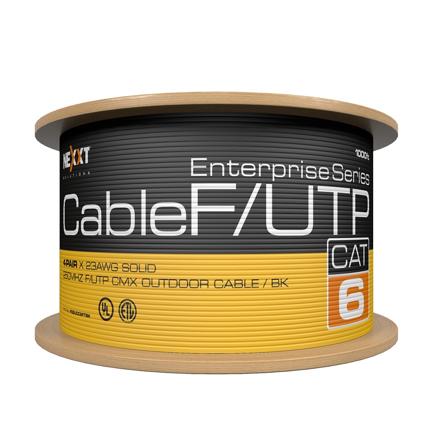 CABLE NEXXT ROLLO F/UTP CAT.6 305 METROS PARA EXTERIOR BLACK