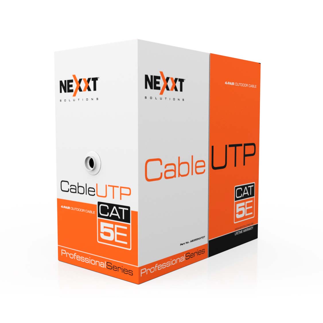 CABLE NEXXT CAT.5 UTP EXTERIOR 305M 4 PAIR BLACK CAJA