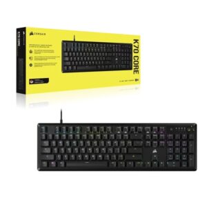 TECLADO CORSAIR K70 CORE MECANICO WIRED FOR GAMING RGB SP BLACK
