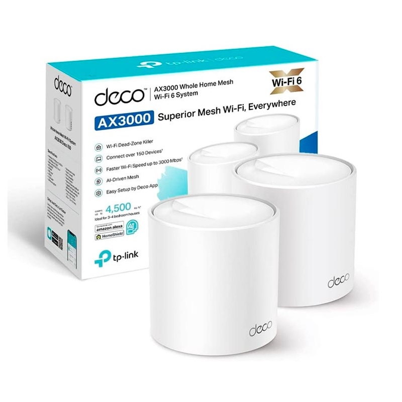 DECO TPLINK X50 SISTEMA WIFI 6 MESH AI AX3000 BLANCO 2 PACK