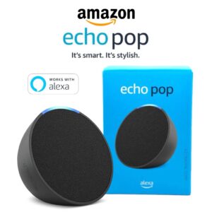 PARLANTE AMAZON ECHO POP B09WNK39JN COMPACTO ALEXA, WIFI, 5 BLUETOOTH, BLACK (6M)
