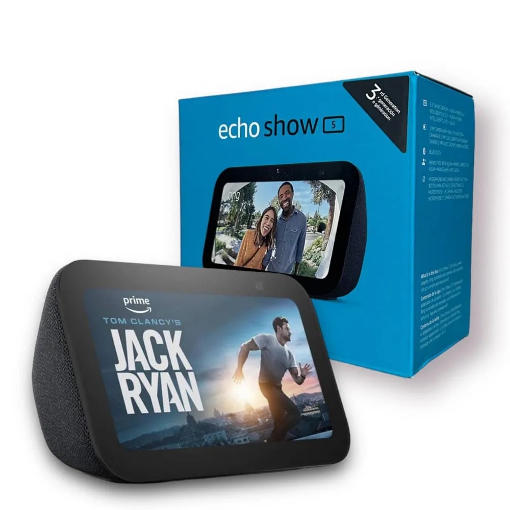PANTALLA INTELIGENTE AMAZON ECHO SHOW 5 3GEN. CON ALEXA 5.5" CAM 2MP,WIFI,BT,CHARCOAL