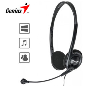 HEADSET GENIUS HS-200C CON MICROFONO CONECTOR 3.5M BLACK