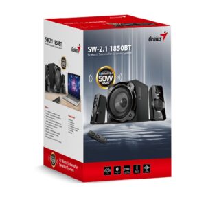 PARLANTE GENIUS SW-2.1 1850BT 5.3POTENCIA 50W RMS SUBWOOFER 25W SATELITES 12.5WX2