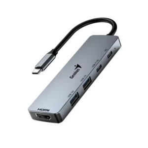 HUB GENIUS UH-500 USB-C A 5 PUERTOS USB-A, USB-C,HDMI,PD/CARGA