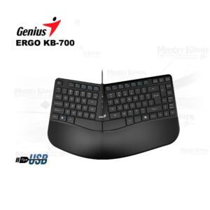 TECLADO GENIUS ERGO KB-700 USB MULTIMEDIA REPOSAMANOS BLACK
