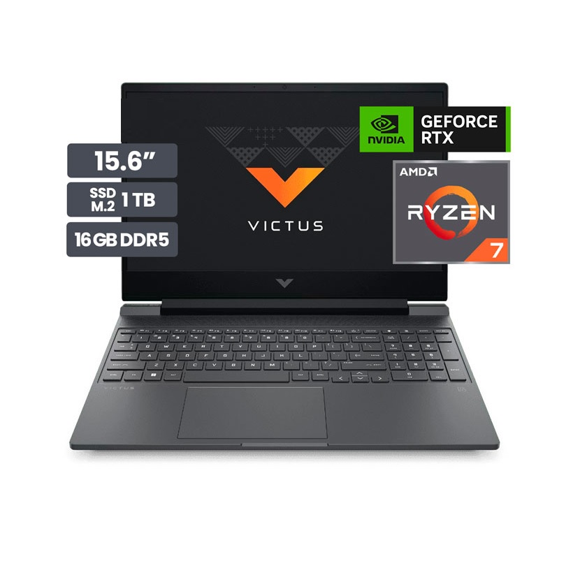 COMPUTADORA PORTÁTIL HP VICTUS GAMING 15-FB2020LA AMD RYZEN 7 8840H, Memoria 16GB,1TB SSD,RTX4050 DE 6GB, Pantalla 15.6",SIN S.O