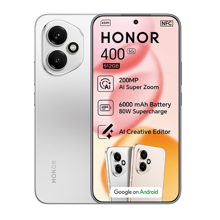 CELULAR HONOR 400 QUALCOMMON 7 GEN3 Memoria 12GB,512GB, Pantalla OLED 6.55"
