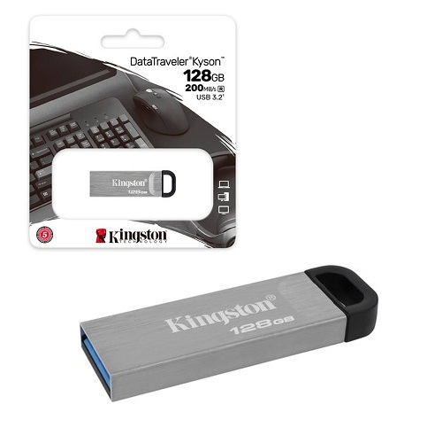 FLASH MEMORY KINGSTON 128GB DATA TRAVELER KYSON DTKN USB 3.2