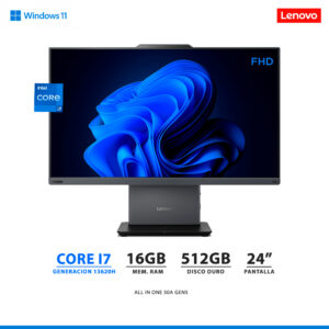 COMPUTADORA LENOVO AIO THINK CENTRE NEO 50A 24 GEN5 CORE i7-13620H 16GB,512GB SSD,23.8",WINDOWS 11 PRO