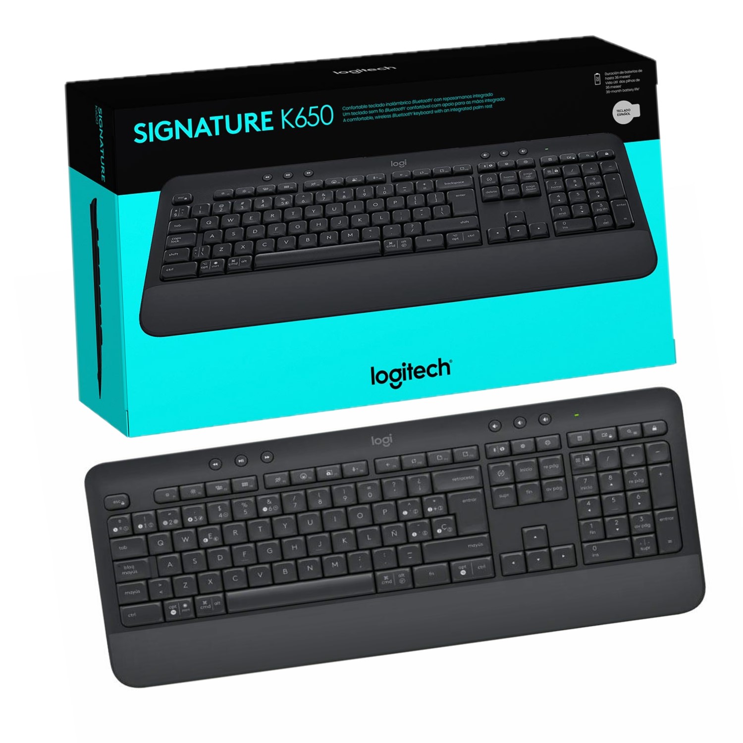TECLADO LOGITECH SIGNATURE K650 WIRELESS CONFORT BLACK