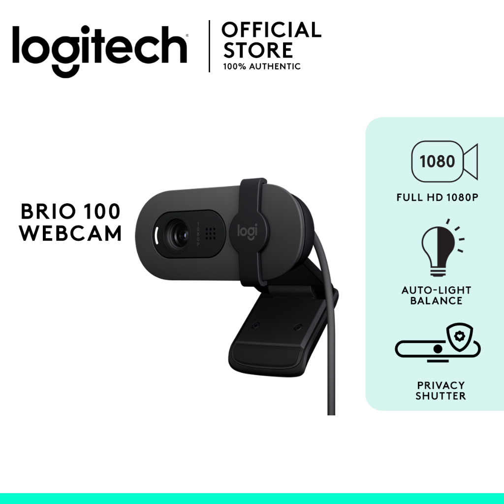 CAMARA WEB LOGITECH BRIO 100 FHD 1080