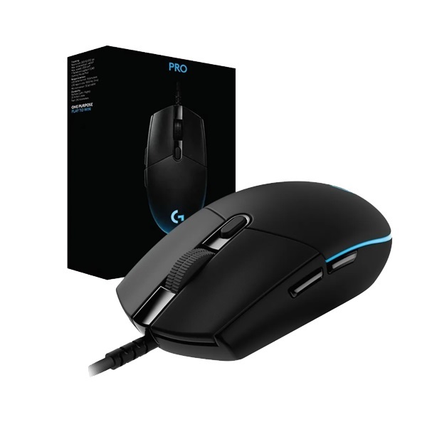 MOUSE LOGITECH GAMING PRO BLACK SENSOR HERO 16K RGB LIGTHSYNC USB