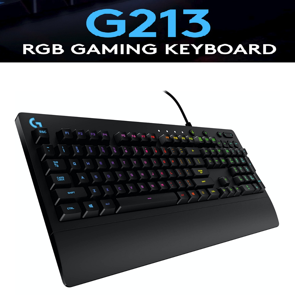 TECLADO LOGITECH G213 RGB LIGHTSYNC USB RESISTENTE A SALPICADURAS