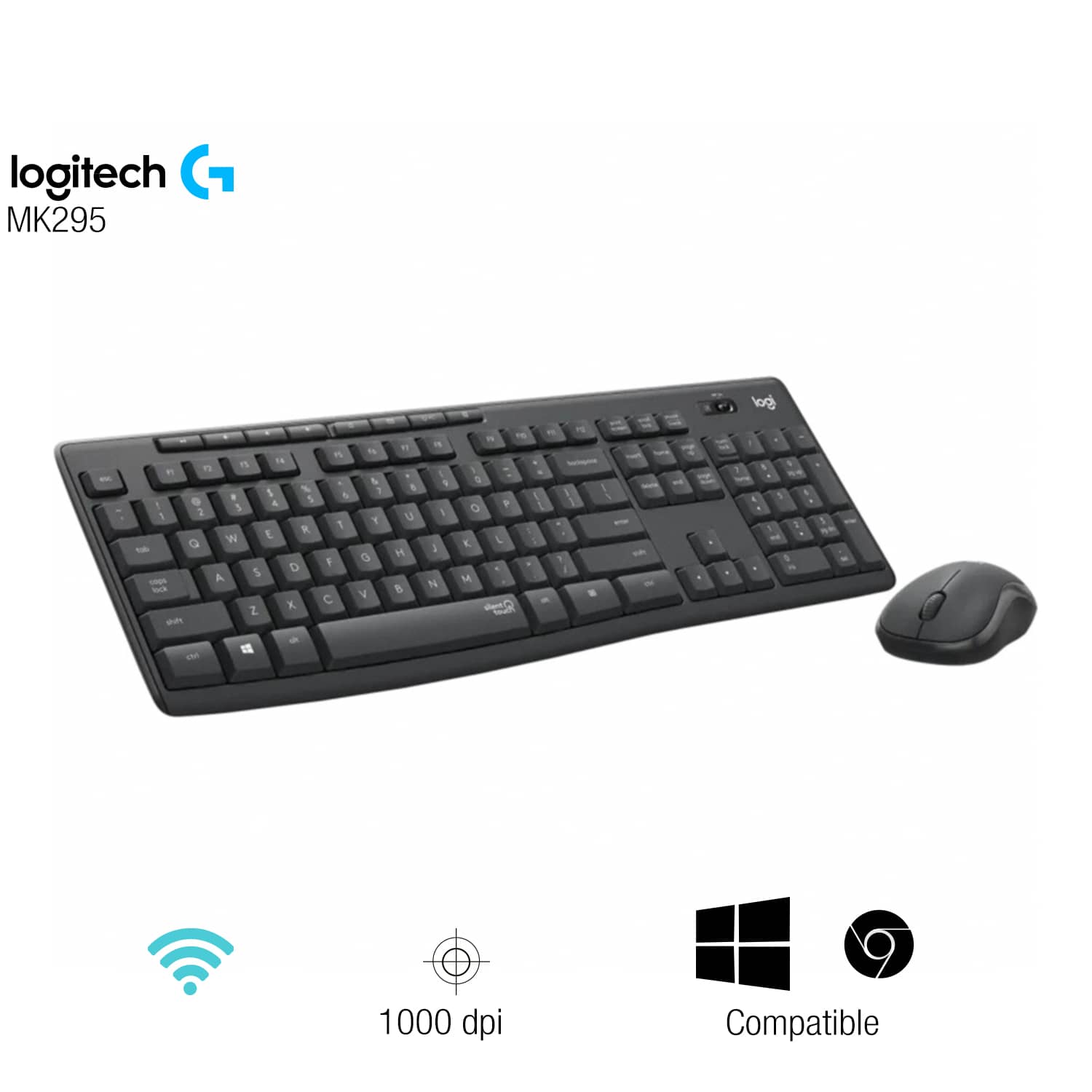 TECLADO LOGITECH+MOUSE MK295 WIRELESS UNIFYING USB