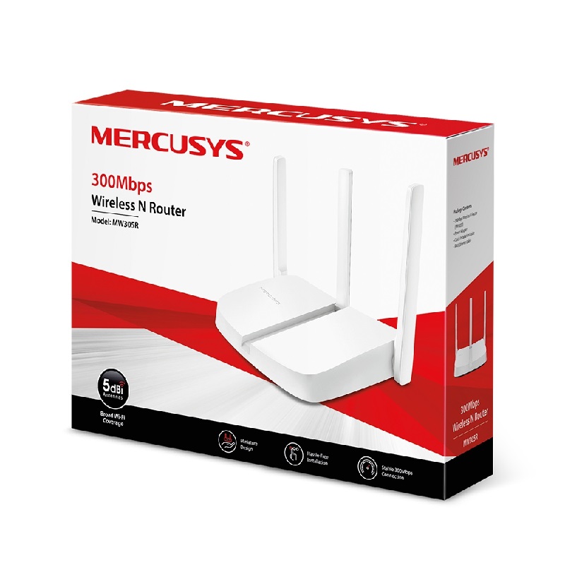 ROUTER MERCUSYS MW305R N300MBPS WIRELESS N 3LAN 1WAN, ANTENAS OMNIDIRECCIONAL