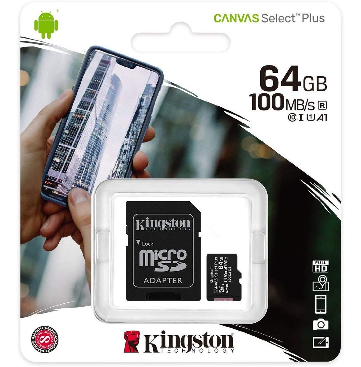 MICRO SDHC KINGSTON 64GB, 128GB CLASS 10