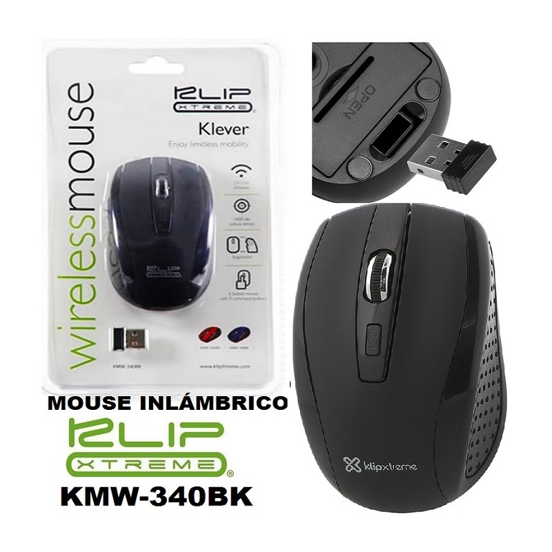 MOUSE KLIPX KMW-340BK WIRELESS USB BLACK