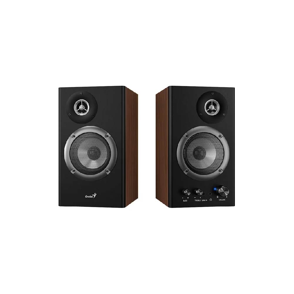 PARLANTES GENIUS SP-HF1200B MADERA POTENCIA 36W RMS 2.0 CONTROL VOLUMEN