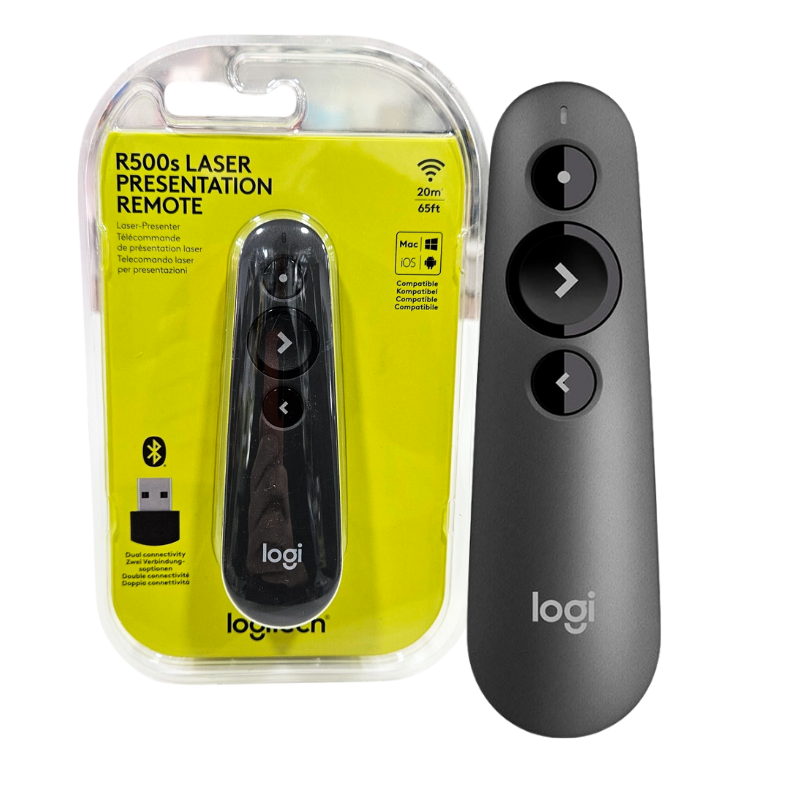 PUNTERO LOGITECH PROFESIONAL R500S LASER DOBLE CONECT. BLUETOOTH USB