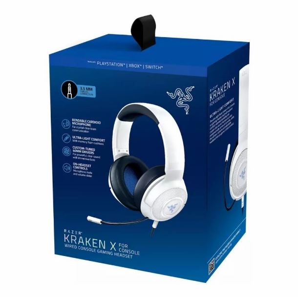 HEADSET RAZER KRAKEN X FOR CONSOLE WHITE