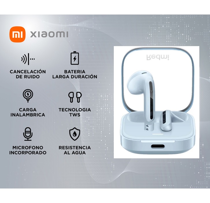 EARBUDS XIAOMI REDMI BUDS 6 ACTIVE TRANSPARENT BLUE