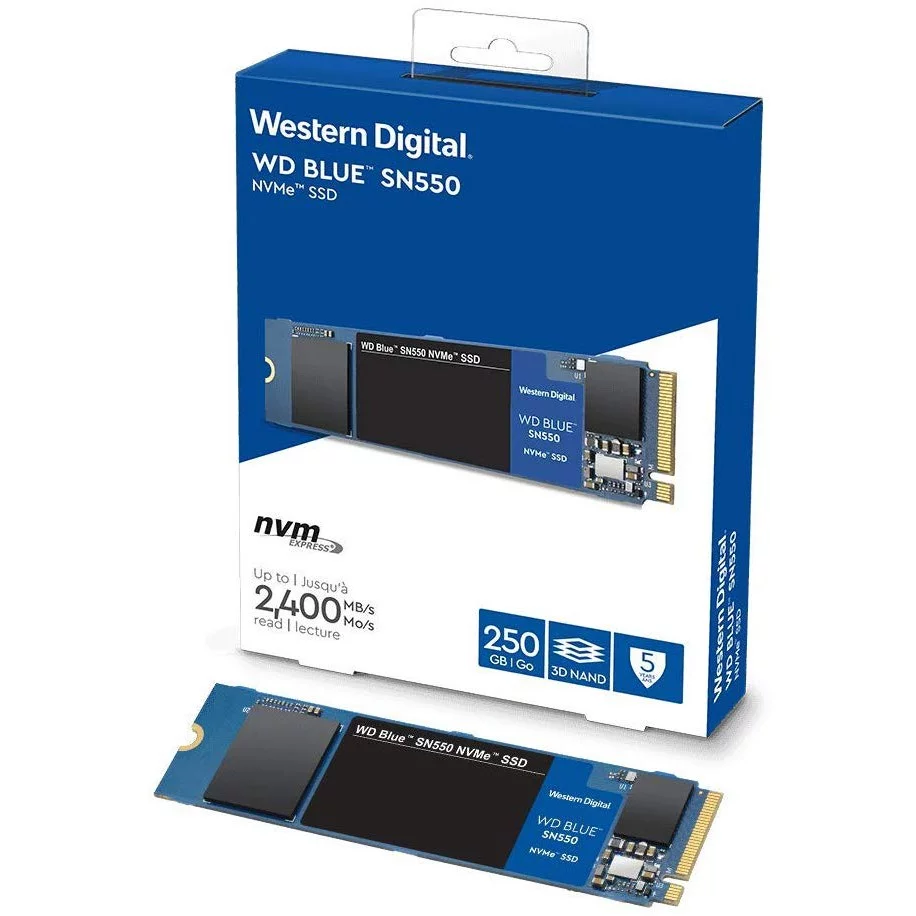 DISCO SOLIDO WESTERN DIGITAL 250GB NVME SN570 BLUE