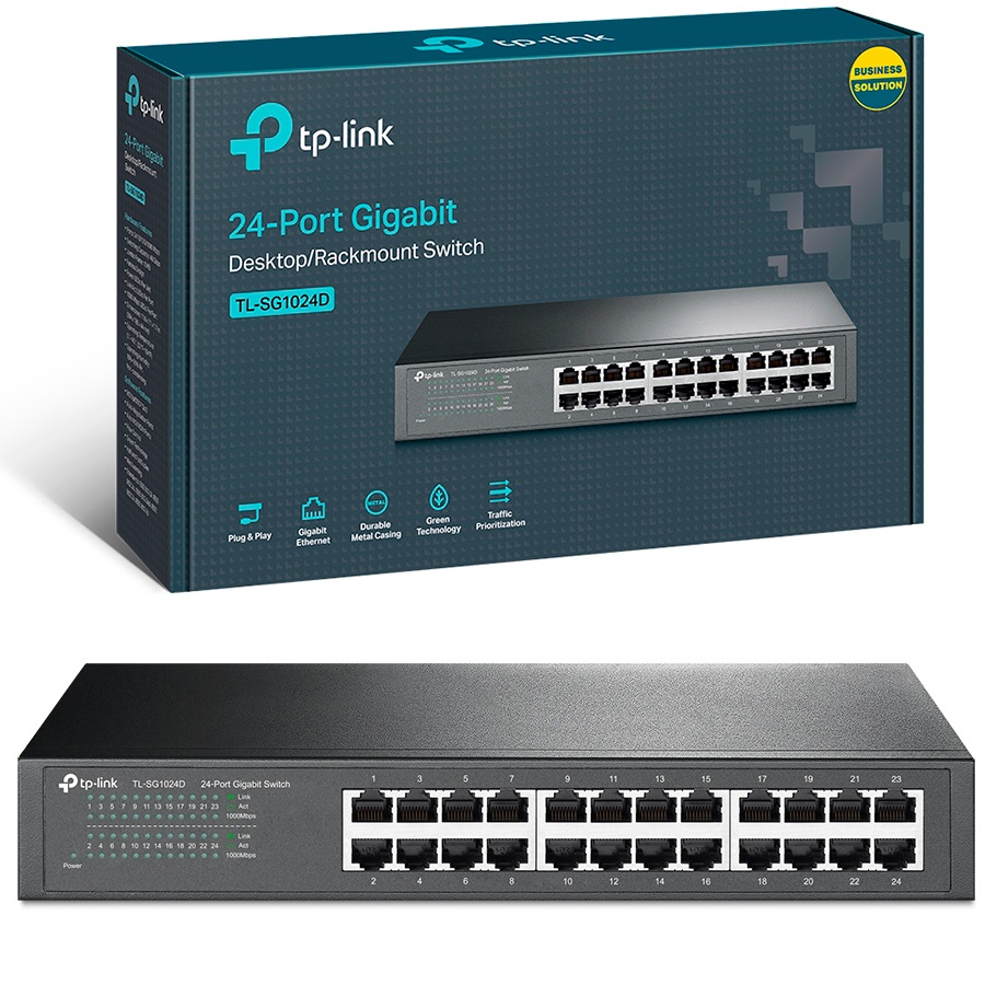 SWITCH TPLINK SG-1024D 24 PUERTOS GIGABIT 10-100-1000MBPS