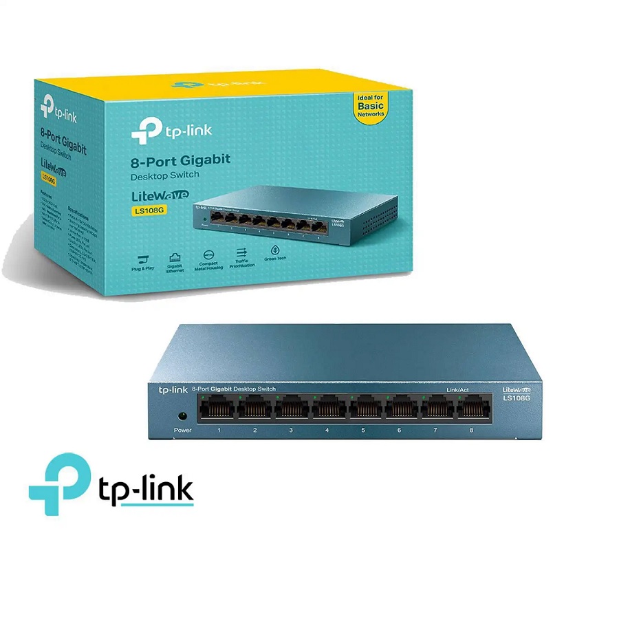 SWITCH TPLINK LS108G GIGABIT 8 PORT 10-100-1000MBPS