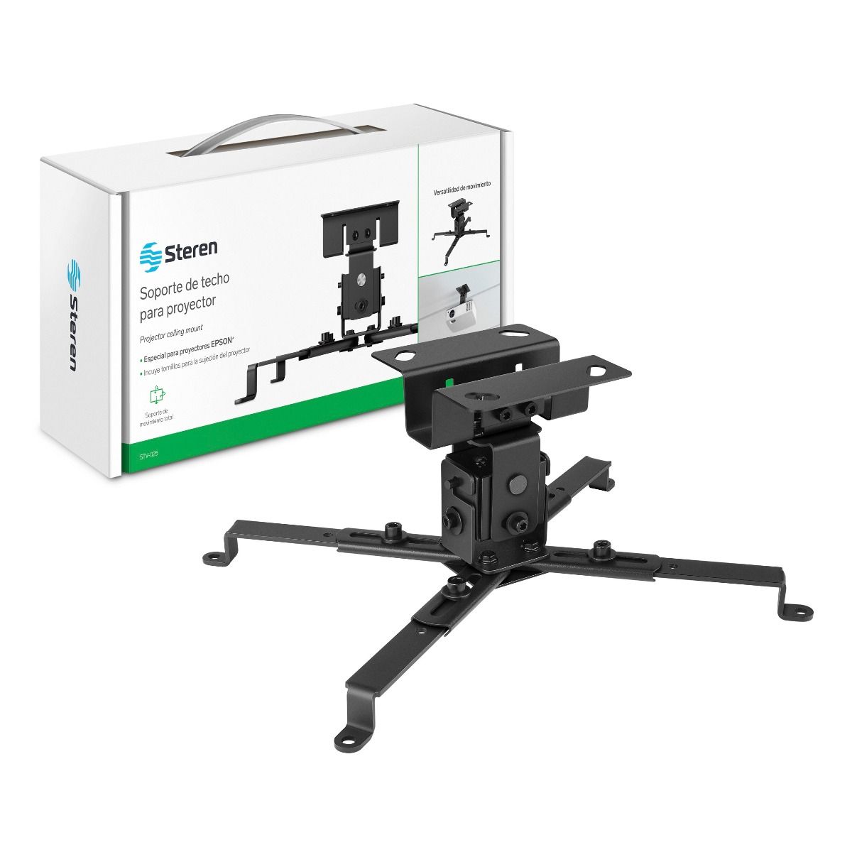 SOPORTE PARA PROYECTOR STEREN STV-025 PARA TECHO, DOBLE ARTICULACION
