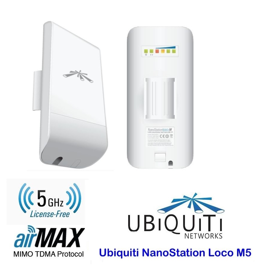 UBIQUITI ACCESS POINT UB LOCO M5 5.1GHZ, 13 DBI,AIRMAX