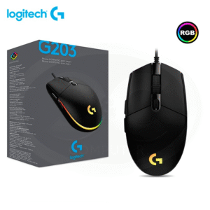 MOUSE LOGITECH GAMING G203 BLACK WIRED RGB