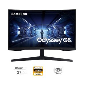 MONITOR SAMSUNG 27" MOD.S27CG552EN ODYSSEY G5 GAMING CURVO QHD 165HZ AMD FREESYNC