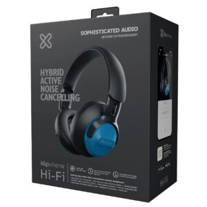 HEADSET KLIPX KNH-750BL WIRELESS OVEREAR BLUETOOTH 44HRS BLUE