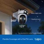 CAMARA TPLINK TAPO C545D OUTDOOR DUAL LENS 2K 3MP PAN-TILT IP66 ETHERNET SUPPORT SMART NIGHT VIS.