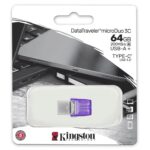 FLASH MEMORY KINGSTON 64GB DATA TRAVELER MICRO DUO3CG3 TIPO A-C PURPLE
