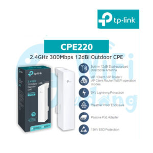 RADIOENLACE TPLINK CPE220 2.4GHz 12DBi EXTERIORES