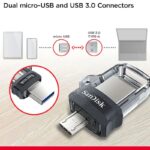 FLASH MEMORY SANDISK 128GB ULTRA DUAL DRIVE USB TIPO A; USB C USB 3.0 BLACK