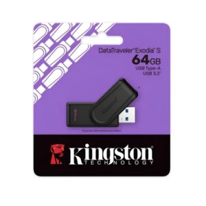 FLASH MEMORY KINGSTON 64GB EXODIA S BLACK USB 3.2