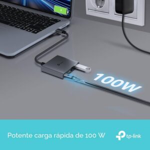 ADAPTADOR TPLINK UH3020C USB-C 3EN 1 PUERTO HDMI 4K 60HZ CARGA RAPIDA DE 100W