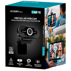 CAMARA WEB ARGOM ARG-WC9140BK A00533 1080P MICROFONO USB 2.0 BLACK