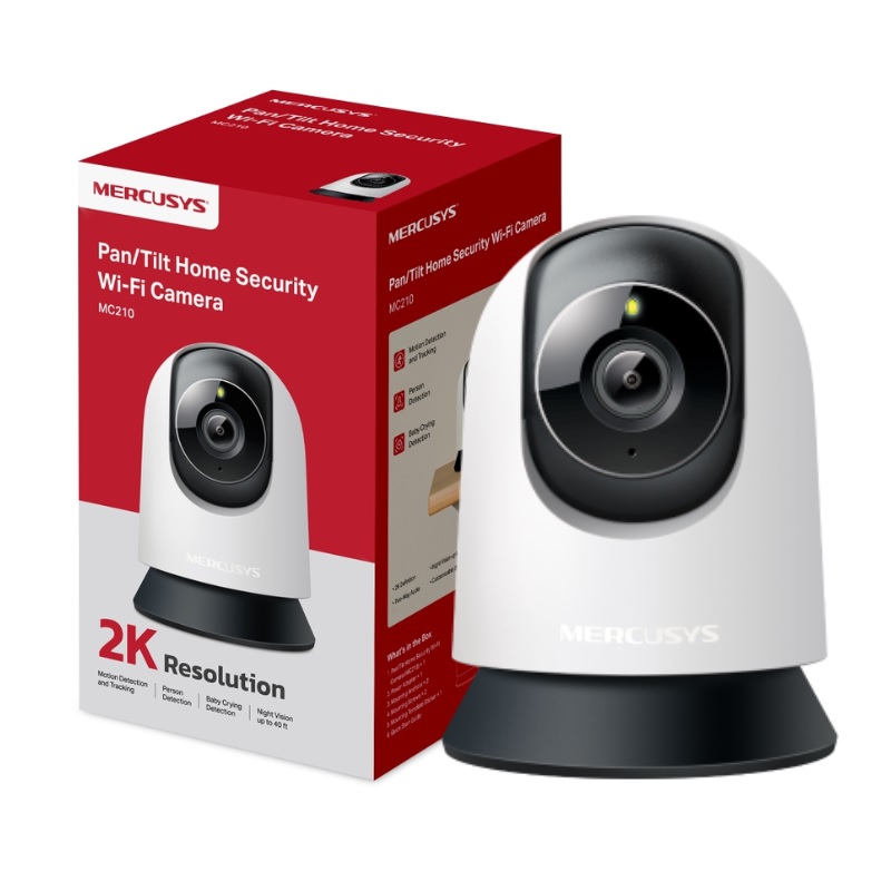 CAMARA MERCUSYS MC210 WIFI PANORAMICA INTERIOR 360 GRADOS 2K 3MP