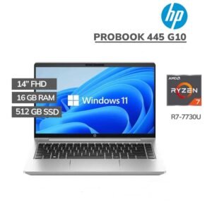 COMPUTADORA PORTÁTIL HP PROBOOK 445 G10 AMD RYZEN 7 7730U Memoria 16GB,512GB SSD, Pantalla 14",WINDOWS 11