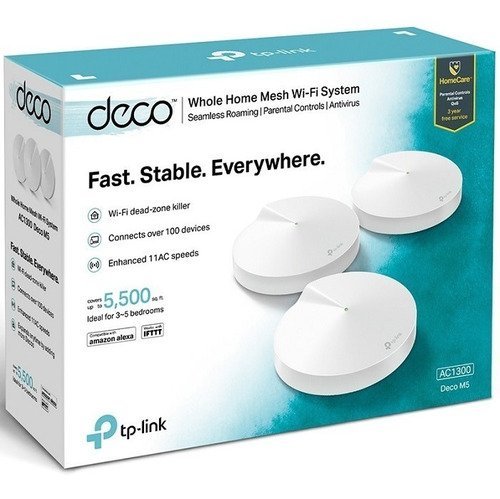DECO TPLINK AC1300 WHOLE HOME-M5-3 AC1300MBPS KIT DE 3 ROUTER